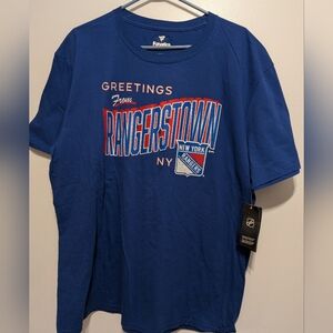 NHL Blue New York Rangers Short Sleeve Tee